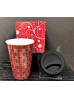 Plaid Fine Bone Coffee Mug With Gift Box